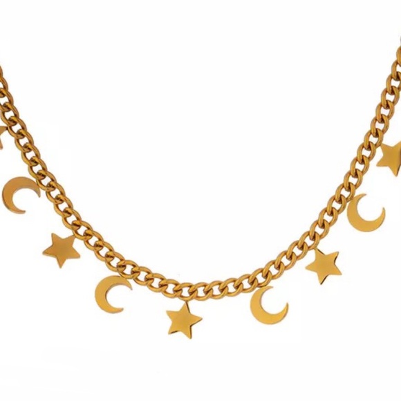 Free People Jewelry - Boho necklace with stars and a moon